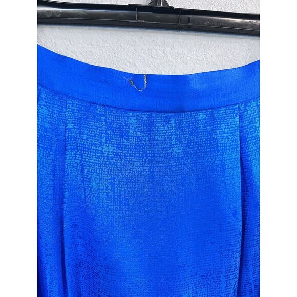 Vintage Adrianna Papell Lined Silk Cerulean Blue Blazer & Skirt Suit Size 10 - Picture 6 of 13